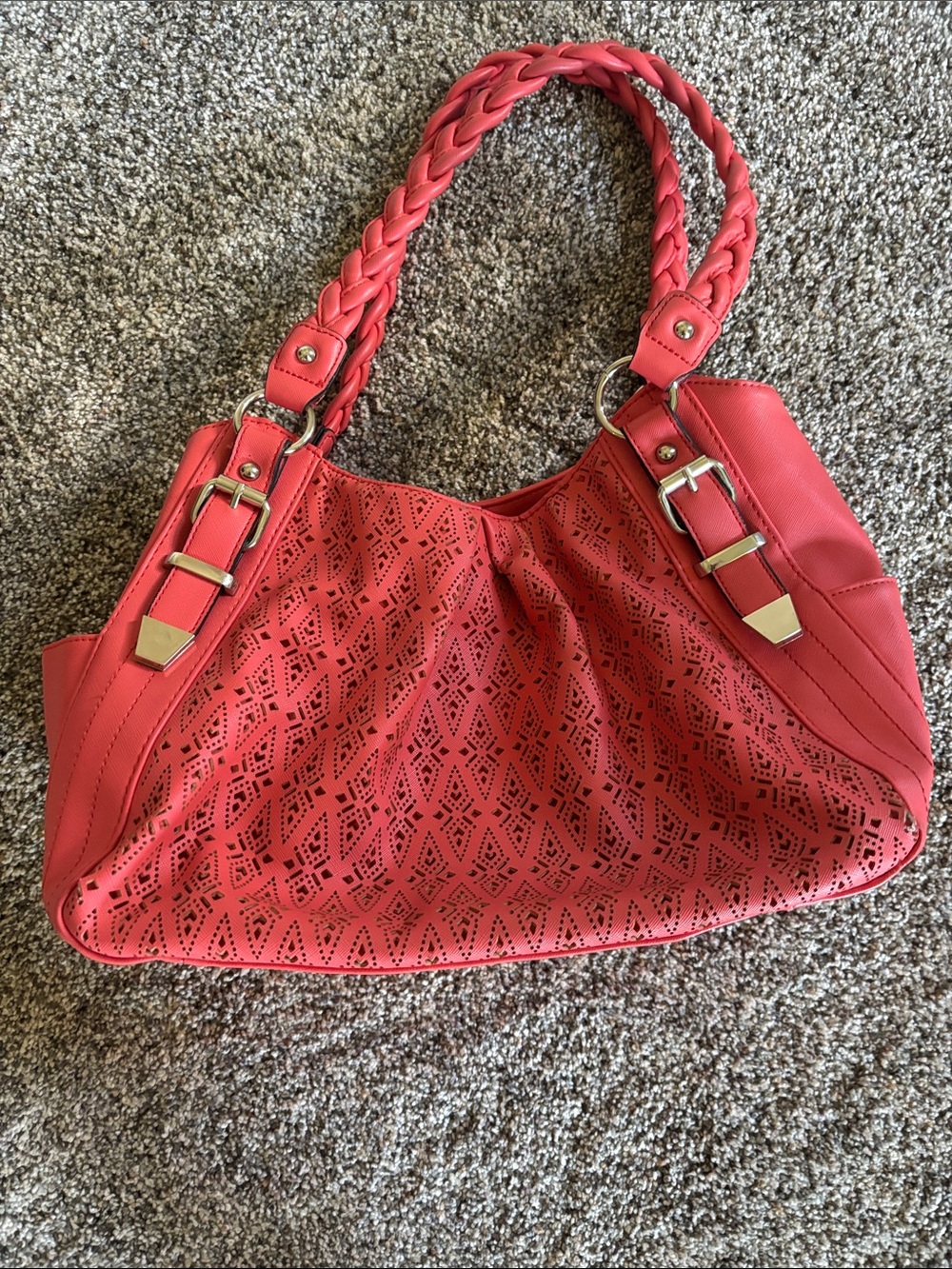 Women's Coral Laser-Cut Shoulder Bag